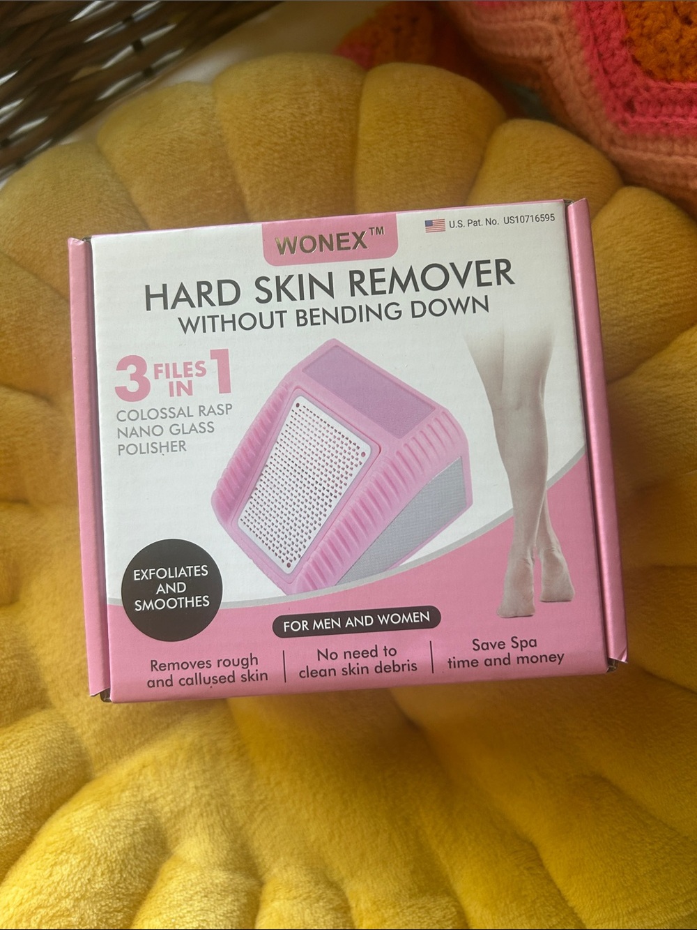 Onex Pink 3-in-1 Foot Scrubber & Hard Skin Remover